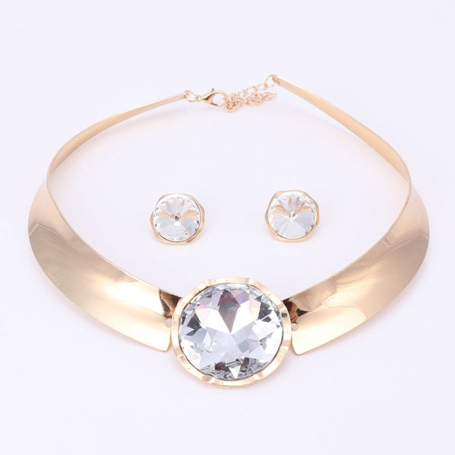6Color Women Jewelry Sets Trendy Necklace Earrings