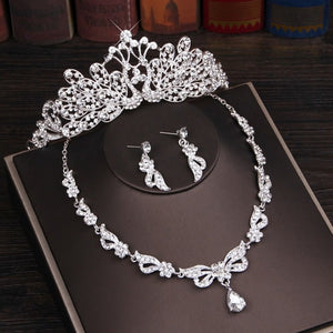 3PCS Rhinestone Crystal Bridal Jewelry Sets