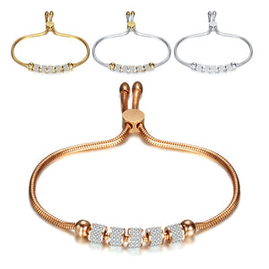 Luxury Crystal Charm Stainless Steel Bracelets