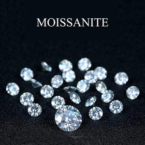 Real 100% Loose Gemstones Moissanite Diamond Stone Round Ring