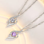 High Quality Crystal Zircon Heart Pendant Necklace