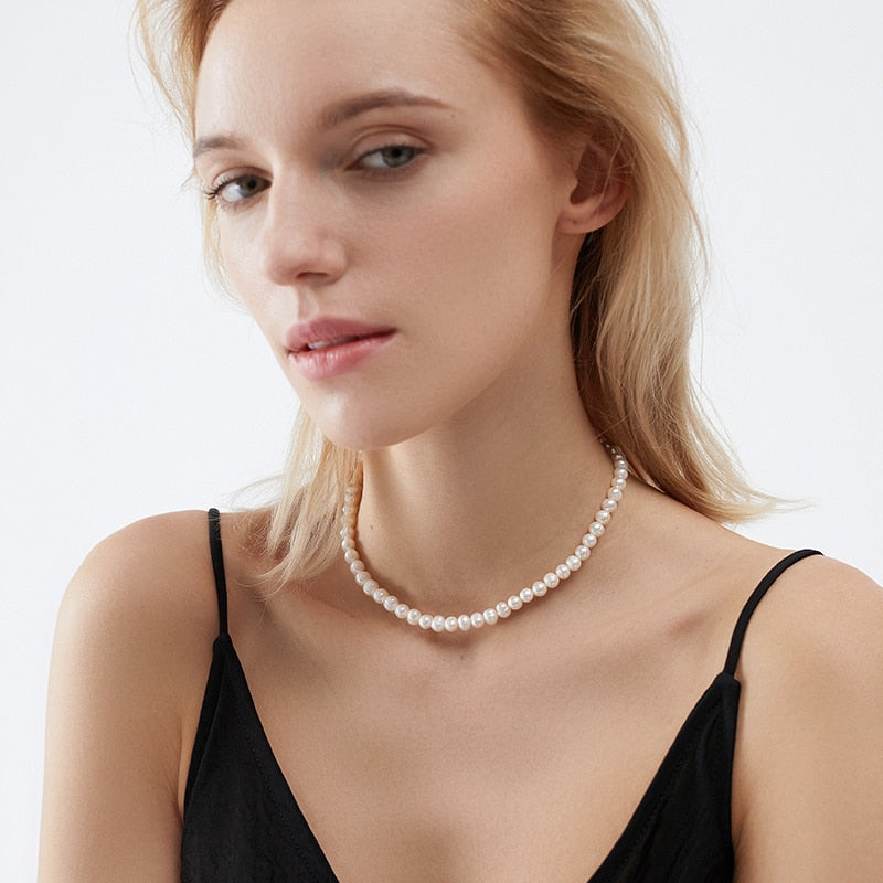 Natural freshwater Pearl Chokers Necklace – YK Jewelers