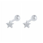 1 Pair Real 925 Sterling Silver Stud Earrings