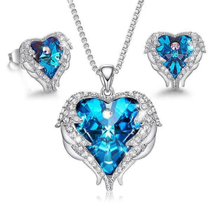 Angle Wing Love Heart Necklaces