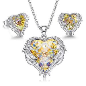 Angle Wing Love Heart Necklaces