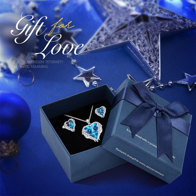 Angle Wing Love Heart Necklaces